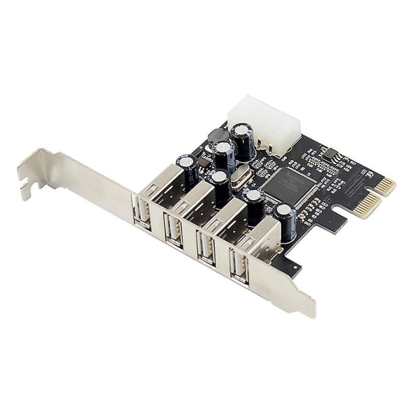 Pci-e till 4 portar USB 2.0 konverterkort Pcie Usb2.0 adapterkort