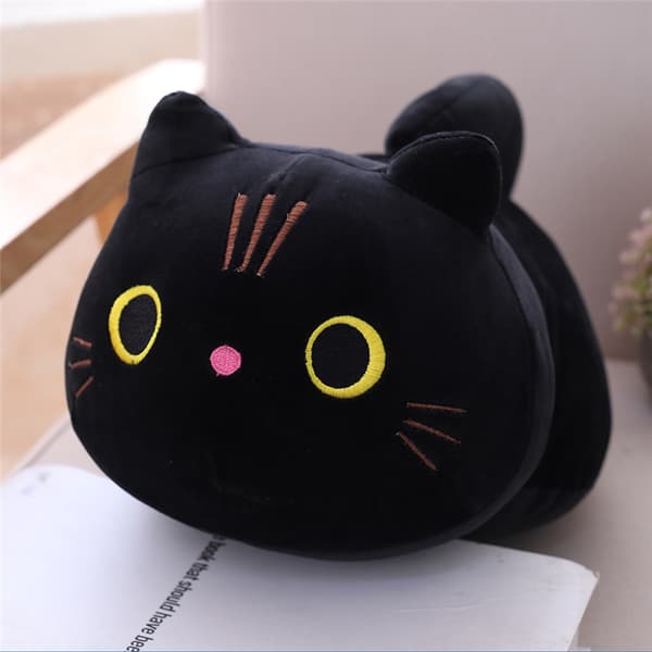 Sort Kat Pludset Kawaii Kat Pude Sort Kat Fyldt Dyr Pludset