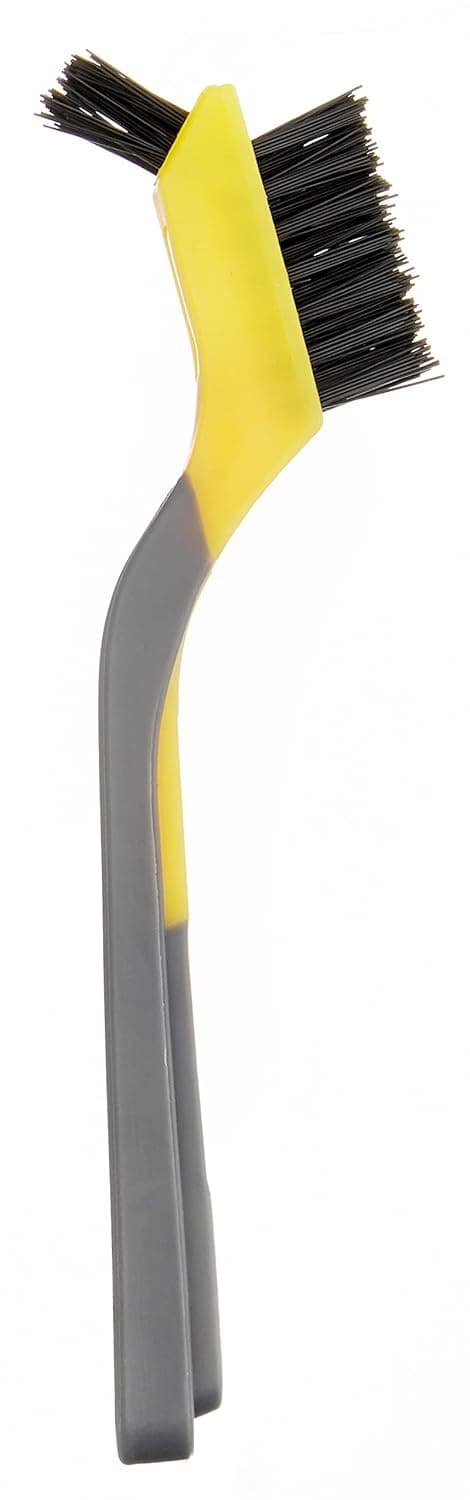 Mjukt grepp kombinationsborste mini set, 1 nylon, 1 mässing, 1 rostfritt