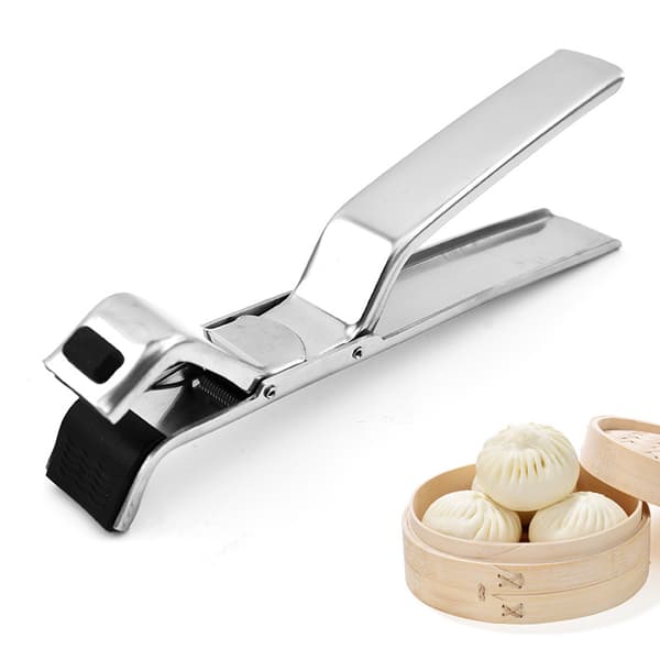 Hot Pot Gripper Pan Dish Clipper Rustfrit Stål Retriever Tang W