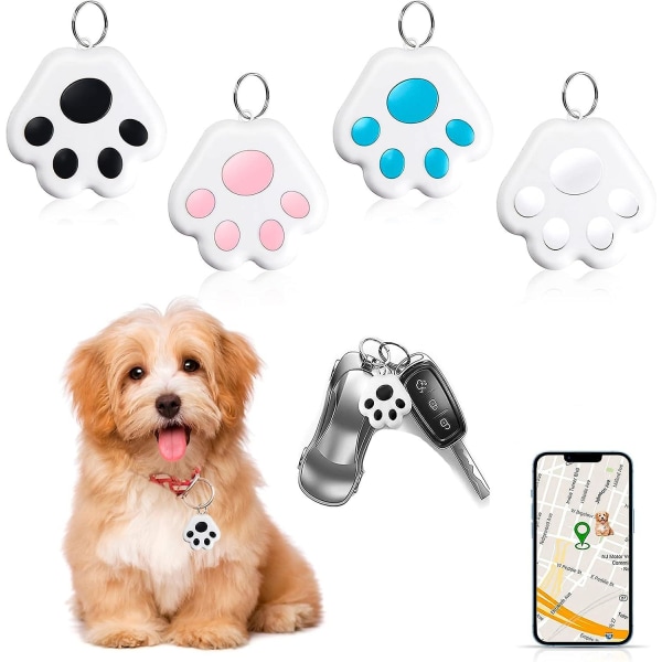 4 st nyckelfinnare, GPS-spårare för hundar, Bluetooth, mobila smarta enheter