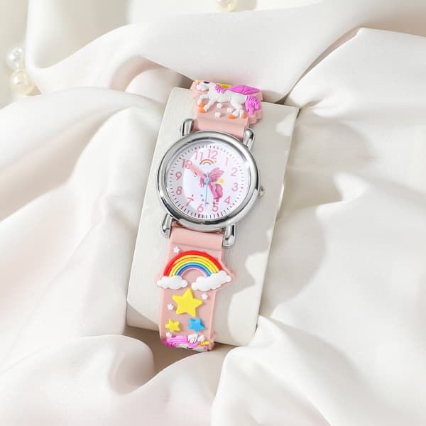 Barnklocka, Armbandsur Kombinationsset, Rosa