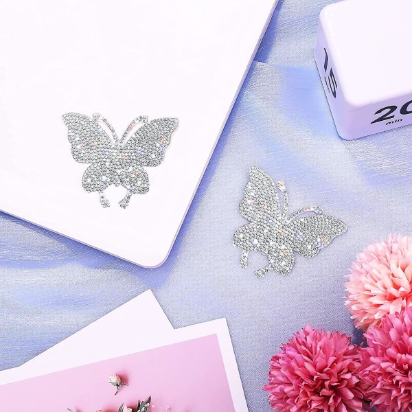 5 stycken Crystal Bildekaler Butterfly Bling Crystal Rhinestone Bildekal Dekal för Bil Bumper Window Bärbara datorer