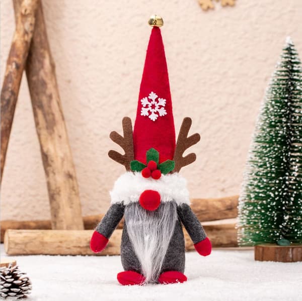 2 st Creative Juldekoration i Trä, Tomtefigurer, Facel