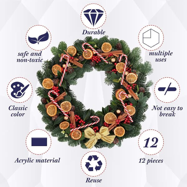 12 Stykker Julepynt i Form af Snoede Plastik-Sutteflasker