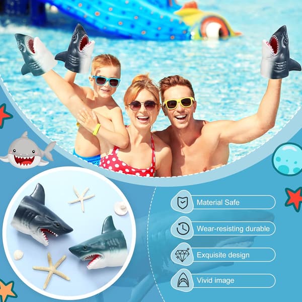 Handdockor 2-pack Realistiska Djur Haj Handdockor Mjuka