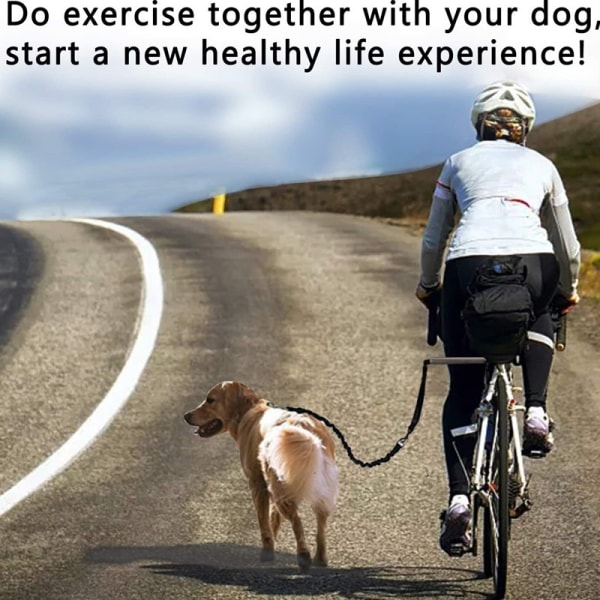 Infällbart hundkoppel för cykel, handsfree cykelkoppel