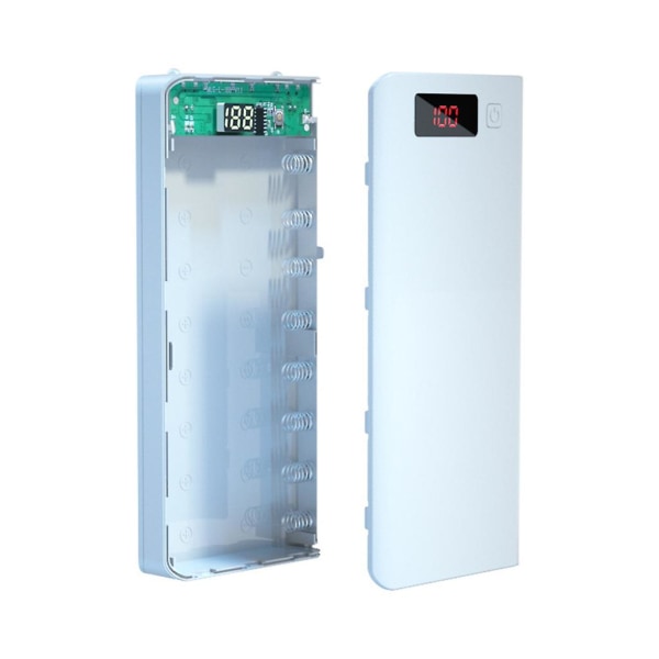 A8 Lcd Display Diy 8x18650 Case Power Bank Shell Bärbar extern låda utan batteri Powerbank Protector
