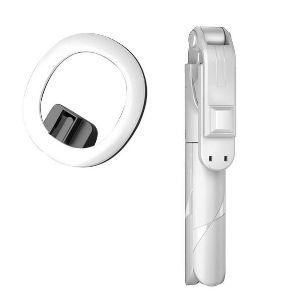 Teleskopisk mobiltelefon Livesändning Stativ Stativ Led Ring Fyllningsljus Bluetooth-kompatibel fjärrkontroll Handhållen