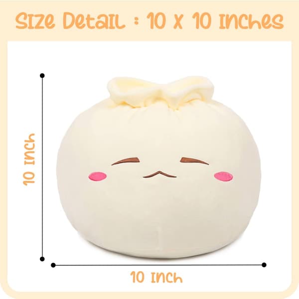 Rolig Mat Plysch Leksak Kudde, Squishy Avkoppling Dumpling Fyllning