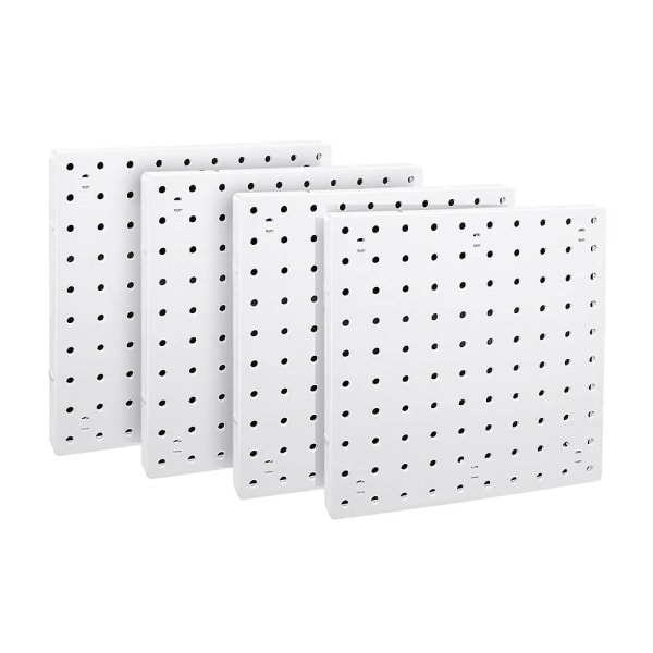 4-delad väggorganiserare i pegboard, vit pegboard väggmontering, pegboard för hobbyrum, garage, kök