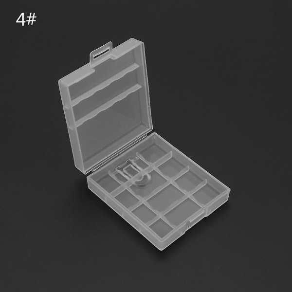 Hårdplast Transparent Förvaringslåda Case Cover För Aa / Aaa batteri