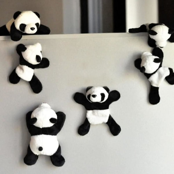 1 st Kreativ tecknad mjuk plysch Panda Kylskåp Magnet 3d Kylskåp Magnetiska klistermärken Office Whiteboard klistermärken Barn Julklappar