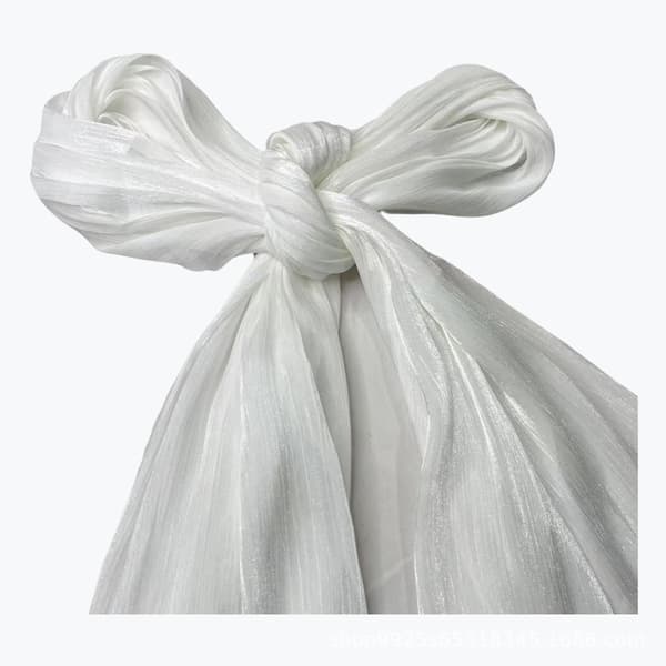 Mångsidig sjal, satinskimrande lång scarf - Vit