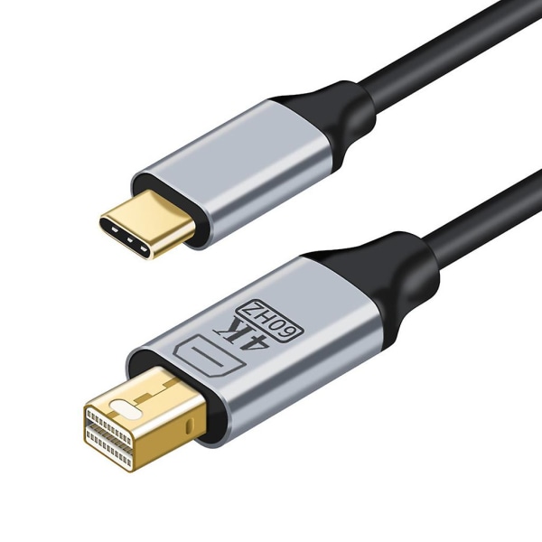 USB C till Displayport-kabel 1,8m 4k@60hz, Thunderbolt 3 till Dp-kabel