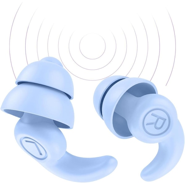 Sömn- och ljudkänslighet 2 delar ljudreducerande öronproppar - Mjuka och återanvändbara Silikon Mute-öronproppar