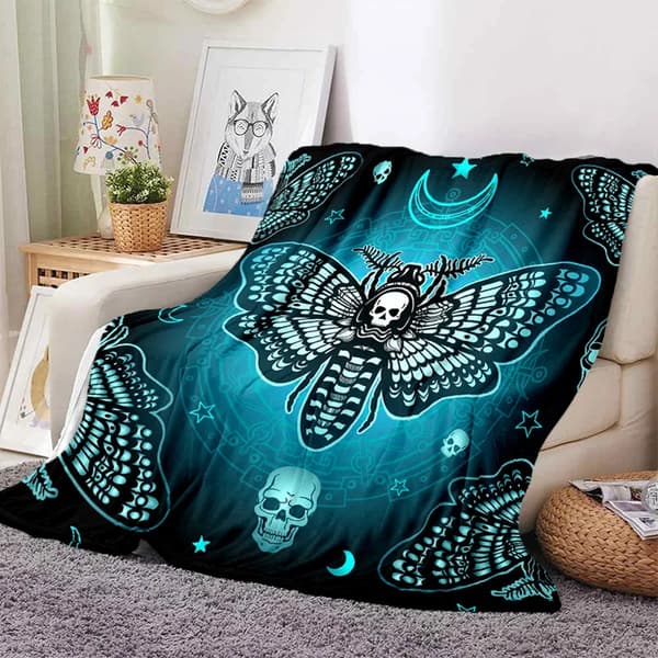 100CM x 130CM Halloween Tæppe, Perfekt til Sofaer og Senge til Fester - 22