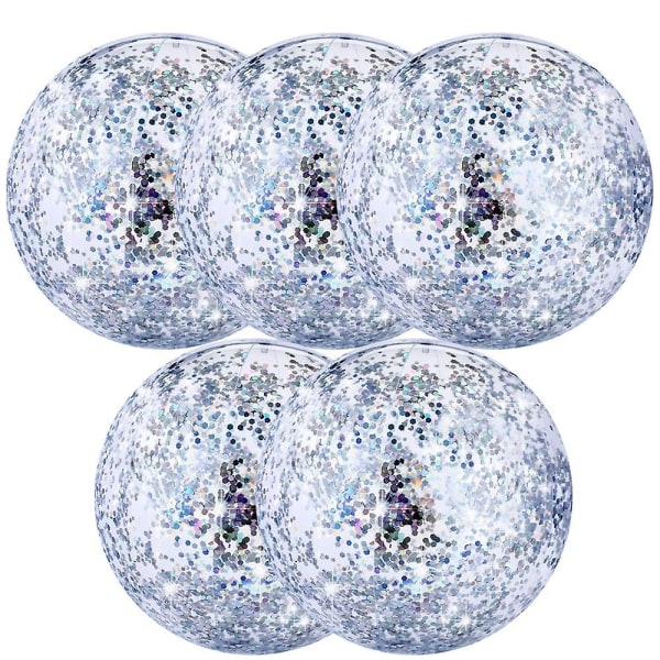 5-pack badboll Jumbo poolleksaker bollar jättekonfettisglitter