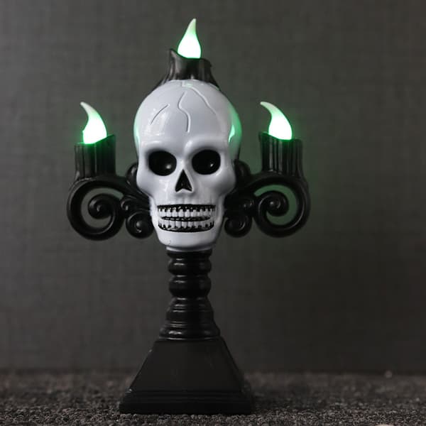 3 Lys Halloween Lysestake, Halloween Lysestakeholder med L