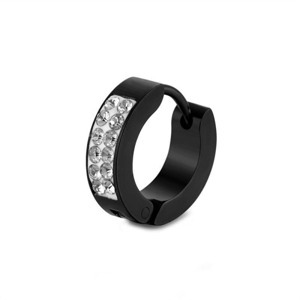 Unisex titan glitter diamant neutrala örhängen titan stål dubbelsidiga örhängen smycken