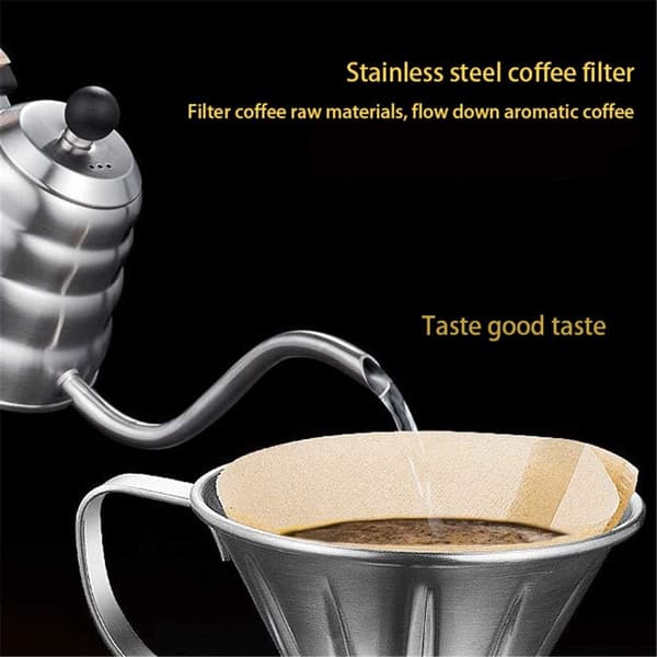 Rustfrit Stål Kaffe Filterholder Genanvendelig Kaffe Filter Dryp