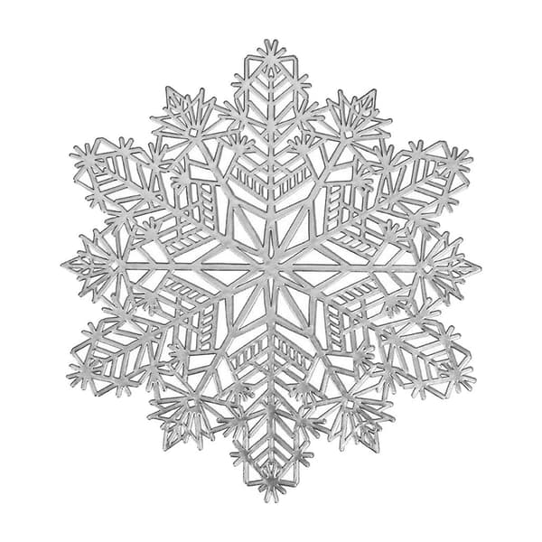 Jule Snowflake Bordbrikke Metallisk Hul Pvc Bronzing Kopp Brikke Bordmatte