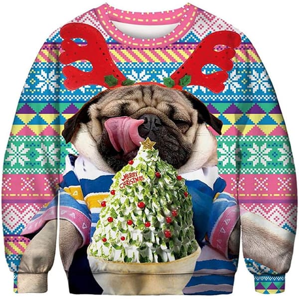Jul Tröja 3D Digitaltryck Rundhalsad Sweatshirt - W2582701 - Storlek M M