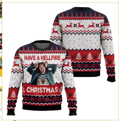 Jultröja med rund hals, Pullover, 3D-tryckt vintertröja med lång ärm - EL3624 - Storlek 3XL 3XL
