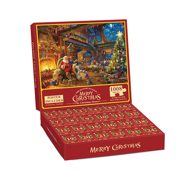 Julepuslespill Blind Box Ornament Dekorativ Puslespill - C C款