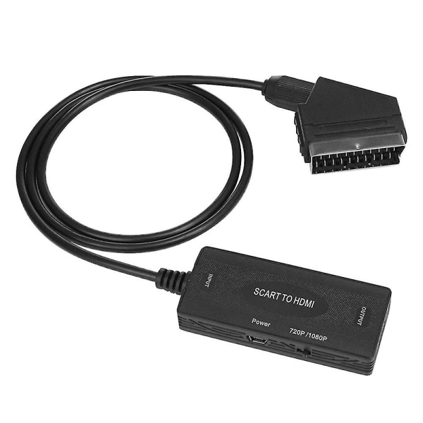 1080p Scart till HDMI-kompatibel Video Audio Upscale Converter Adapter