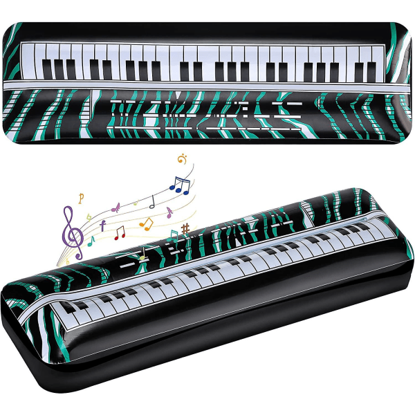 2 st uppblåsbara klaviatur Piano Rock Star Leksaker Uppblåsbara festrekvisita Elektrisk sprängklaviatur Piano Rock And Roll Festdekorationer för barn 80-talet 90-talet