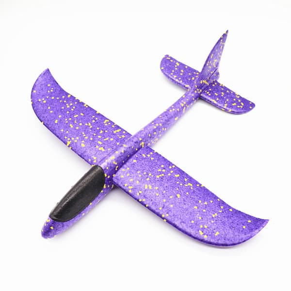 48cm Icke-Belyst Handkastat Flygplan, Kasta Glidflygplan Leksaker - Lila