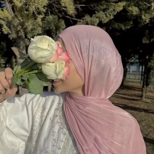 Mångsidig sjal, huvudduk, satinskimrande lång scarf - Mörkgrå