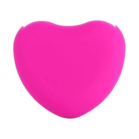 Silikonbørsterenser, hjerteformet silikon sminkebørsterenser tilbehør (rosa)
