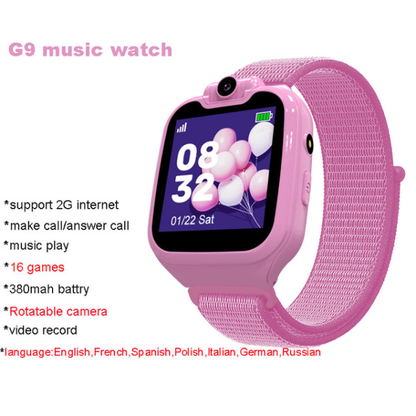 4G smart klocka för barn 1,54 tums smart watch för barnmusik