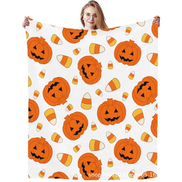 100CM x 130CM Halloweenfilt, perfekt för festsoffor och sängar-24