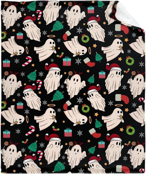 100CM x 130CM Halloween Tæppe, Perfekt til Sofaer og Senge til Fester - 31