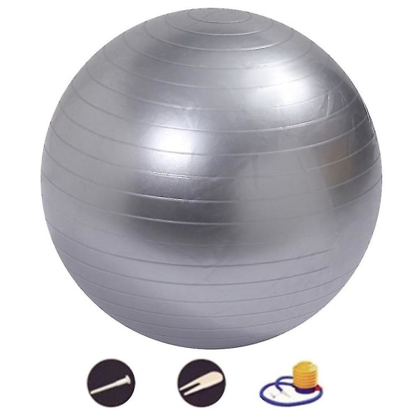 Träningsboll och yogaboll för träningsbalans och kärnstyrka och stabilitetsboll med pump