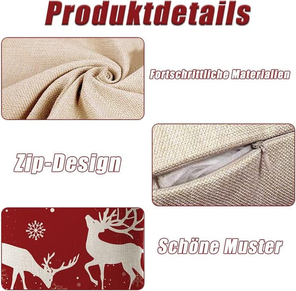 4 stycken julkuddfodral, julkuddfodral, Chr