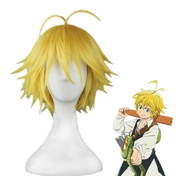Vrede Synd Meliodas Cosplay Peruk