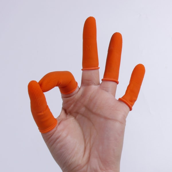 pulverfritt 3-pack engångsfingertoppar Pulverfria industrielltäckande handskar Storlek Patient L
