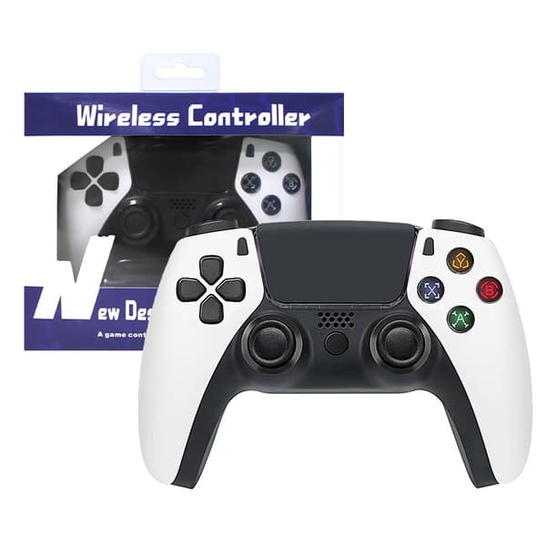 Trådløs Controller P4 med Seks-Akse Vibration og LED Lys P4 Gaming Controller til PC Spil - Rød Red