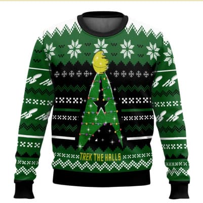 Jultröja med rund hals, Pullover, 3D-tryckt vintertröja med lång ärm - EL3636 - Storlek S S