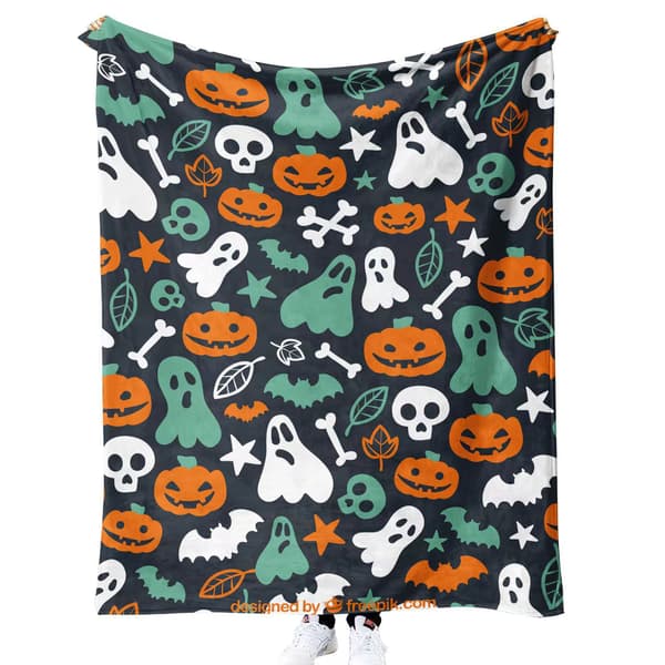 75CM x 100CM Halloween Tæppe, Perfekt til Sofaer og Senge til Fester - 63