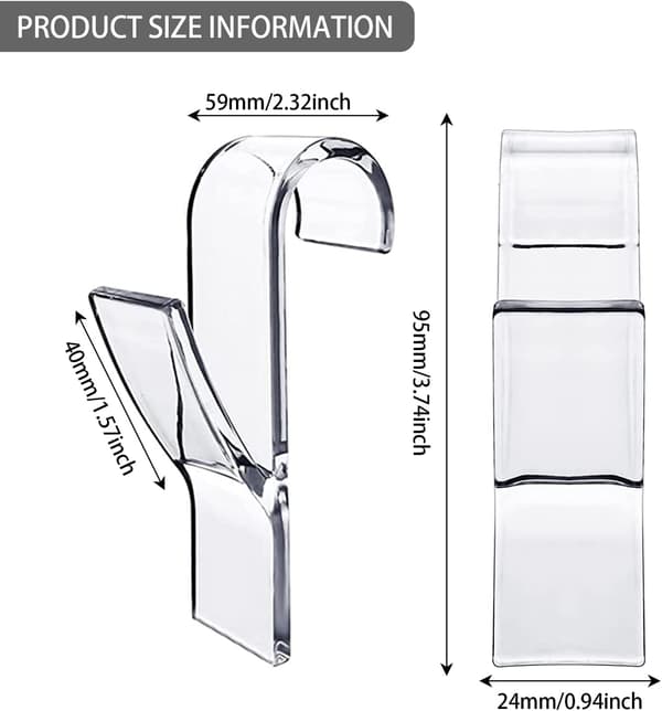 8 stk (Transparent) Radiator Håndklæde Krog, Håndklæde Tørrestativ Krog, Badeværelse