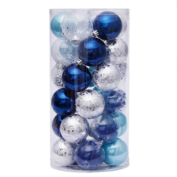 30 stk. Julekule 6 cm Juletrepynt Plastkuler
