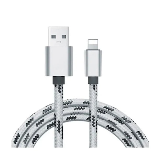 5 st 2 m flätade Lightning-kablar Laddningsdatakabel för iPhone 11 13 14