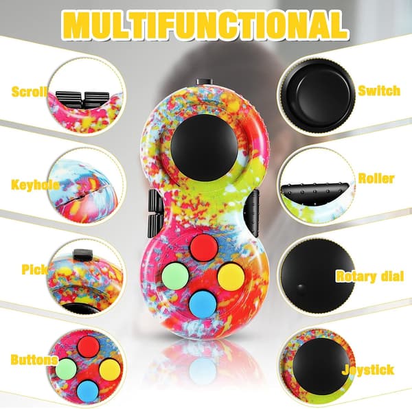 2 Stykker Fidget Pad Sensory Fidgets Controller Pad Håndholdt Fidge