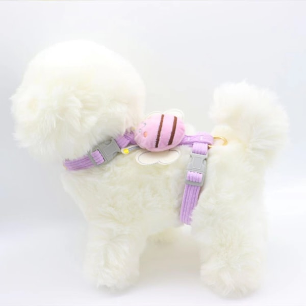 Mode och tillbehör för husdjur S Fashion Dog Sele Leash Justerbar Ljusrosa