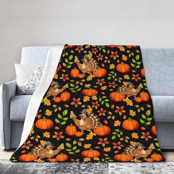 100CM x 130CM Halloween Tæppe, Perfekt til Sofaer og Senge til Fester - 30